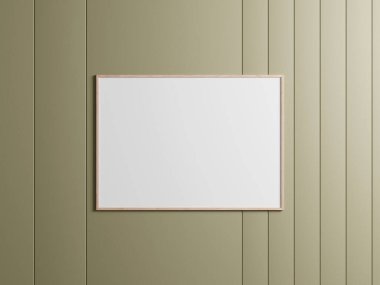 Resim, fotoğraf veya yazdırma sunumu için kopya alanı olan çerçeve modeli.