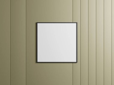 Resim, fotoğraf veya yazdırma sunumu için kopya alanı olan çerçeve modeli.