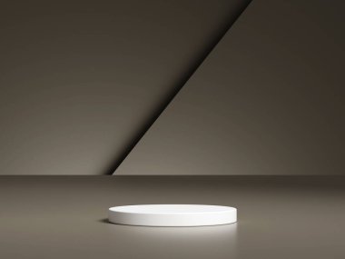 3d ürün arkaplanındaki lüks kahverengi podyum sunumu soyut kahverengi zarif arkaplan gösterimi kozmetik şablonu.