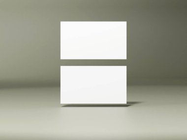 Gerçekçi yüzen iş kartları şablon modelleme.