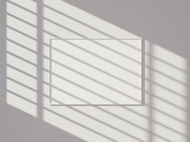 Beyaz duvarda asgari resim çerçeve modeli