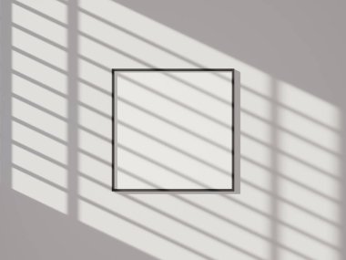 Beyaz duvarda asgari resim çerçeve modeli