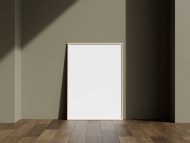 Yerdeki poster resim çerçevesi modellemesi