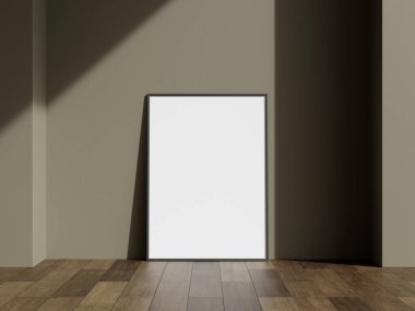 Yerdeki poster resim çerçevesi modellemesi