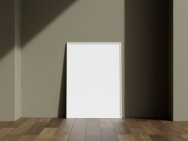 Yerdeki poster resim çerçevesi modellemesi