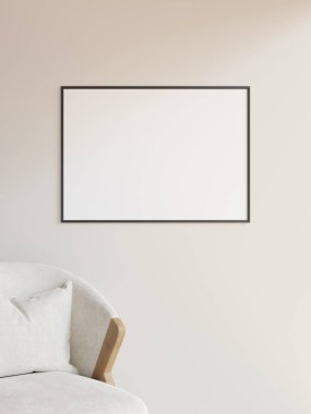 Duvarında Frame Mockup asılı poster