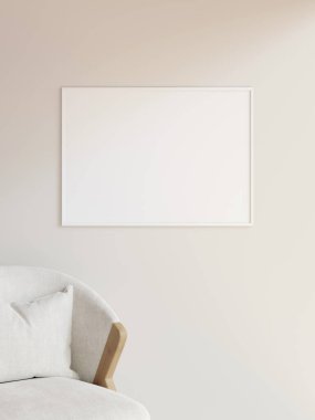 Duvarında Frame Mockup asılı poster