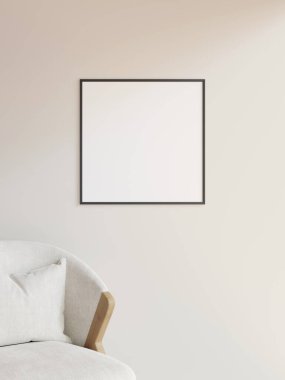 Duvarında Frame Mockup asılı poster