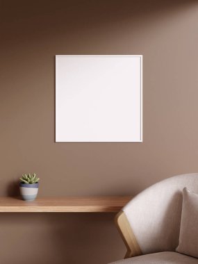 Duvarında Frame Mockup asılı poster