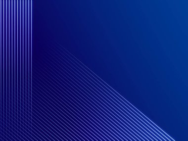 Eğimli mavi arkaplan ile parlayan mavi çizgi