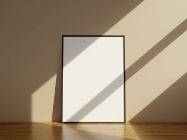 Resim için çerçeve modeli ve bir masanın üzerindeki alıntılar