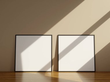 Resim için çerçeve modeli ve bir masanın üzerindeki alıntılar