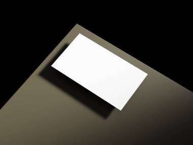 Kahverengi zarif arkaplanda temiz minimal kartvizit modeli.