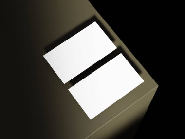 Kahverengi zarif arkaplanda temiz minimal kartvizit modeli.