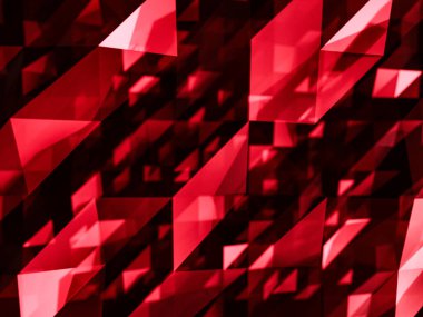 Şirket konsepti, şablon, poster, broşür, web sitesi, broşür tasarımı için soyut kırmızı üçgen örtüşmesi.