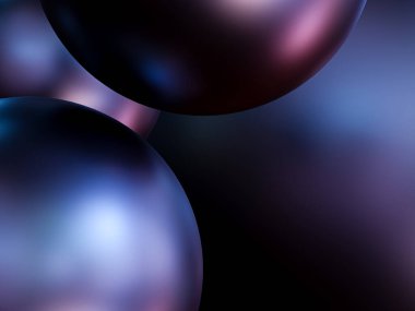 Modern gradyan mavi poster arka planı. Canlı perspektifli minimalist tarz kaplama şablonu 3d geometrik top şekilleri koleksiyonu. Sosyal medya, kapak, afiş, broşür için ideal tasarım.