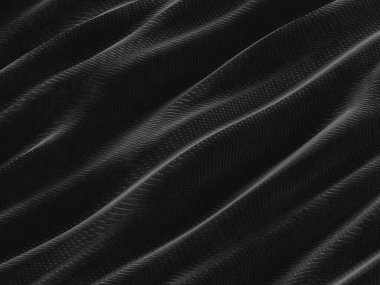 Siyah saten ipek, arka plan için zarif kumaş.