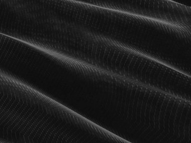 Siyah saten ipek, arka plan için zarif kumaş.