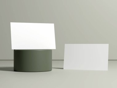 Logonuz ya da grafik tasarımınız için kopya alanı olan en küçük kartvizit düzenleme şablonu