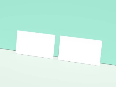 White Minimal Business Card Mockup