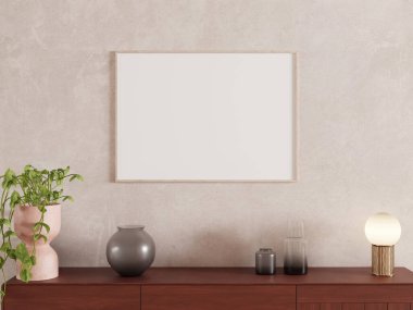 Tahta Yan Tahtada Minimalist Model Çerçevesi