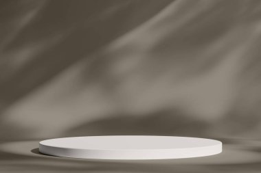 Kahverengi Arkaplanlı Şık Minimalist Podyum