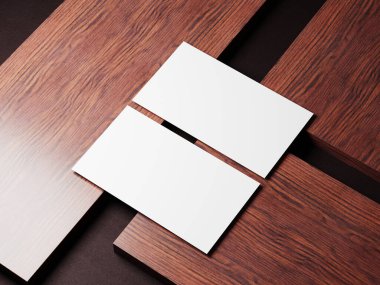 Modern kartvizit zengin ahşap bir yüzey üzerinde sergileniyor. Temiz çizgiler, yüksek kaliteli tasarım için mükemmel..