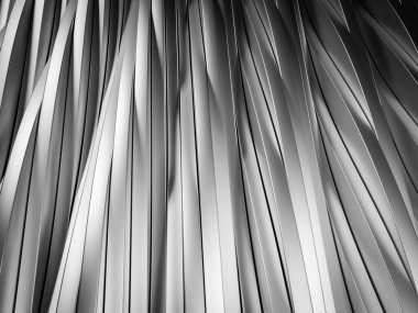 Shiny silver surface with flowing curved lines, creating a fluid wavy pattern.
