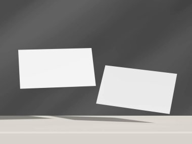 Koyu gri yüzen kartvizit, yumuşak dağılmış gölgeleri olan bir çift.