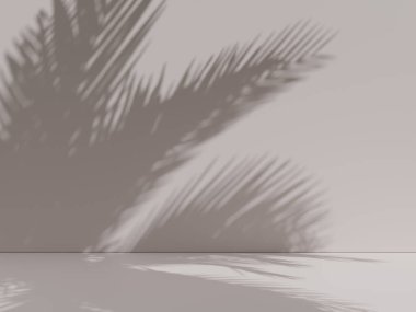 Hafif yaprak gölgeli açık gri arka plan, barışçıl ve minimalist bir görünüm sağlıyor..