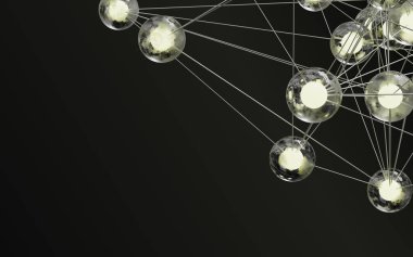 Parlak bağlantıları olan gelecekteki düğümler ağı pleksus yapısını oluşturur.