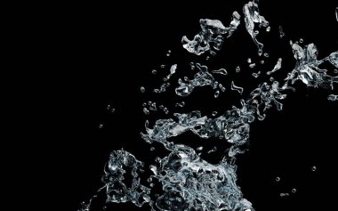 Siyah ekrana damlayan damlalarla su püskürdü