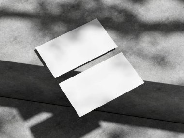 Beton üzerinde minimalist estetik olan üst düzey bir kartvizit modeli..