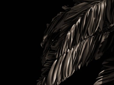 Yansıtıcı dokulara sahip fütüristik palmiye yaprağı şekilleri.