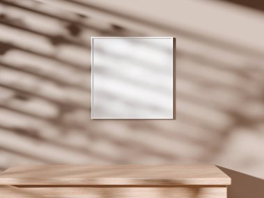 Duvarda gölge efekti olan klasik çerçeve modeli.