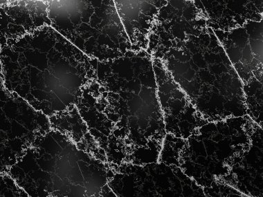 Koyu siyah mermer, beyaz damarlar, parlak ve parlak bir görünüm yaratır..