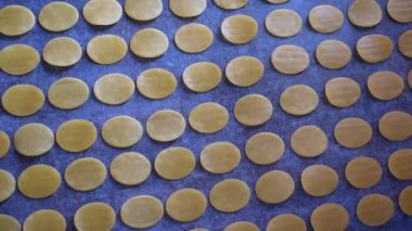 Raw Pani Puri papad Indian traditional snack food