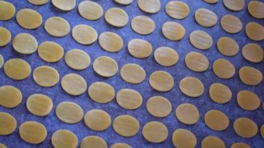 Raw Pani Puri papad Indian traditional snack food