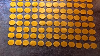 Raw Pani Puri papad Indian traditional snack food