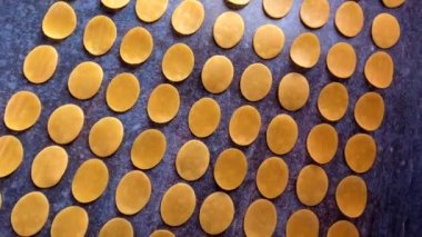 Raw Pani Puri papad Indian traditional snack food