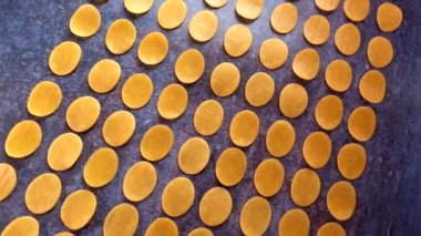 Raw Pani Puri papad Indian traditional snack food