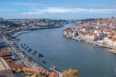 View of Douro river from Viewpoint of Serra do Pilar in Porto, Portugal