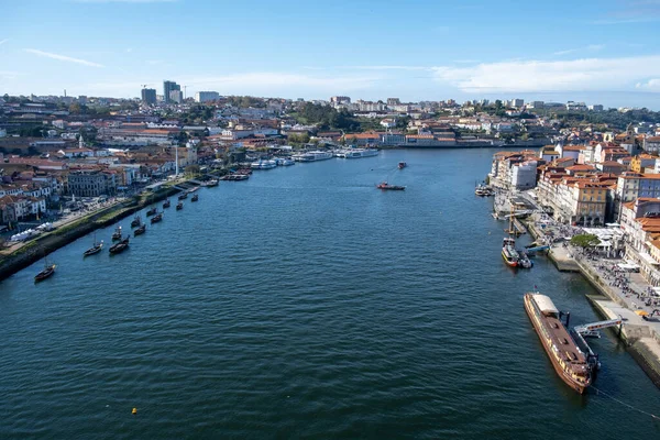 Uitzicht Douro Rivier Vanaf Dom Luis Brug Porto Portugal — Stockfoto
