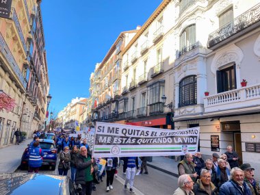 Madrid, Spain, 05 February, 2023. Protest against the animal law at city center