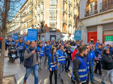 Madrid, Spain, 05 February, 2023. Protest against the animal law at city center