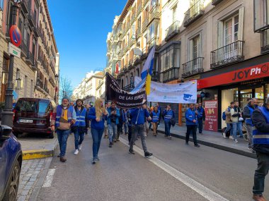 Madrid, Spain, 05 February, 2023. Protest against the animal law at city center