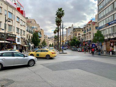 2021 12 Amman 24, Ürdün. Sha 'aban 9. Cadde ve K. Faysal Meydanı.