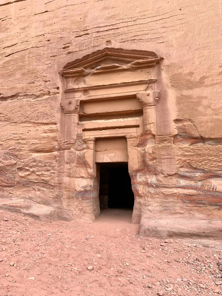 Detalle Tumbas Reales Ciudad Perdida Petra — Foto de Stock