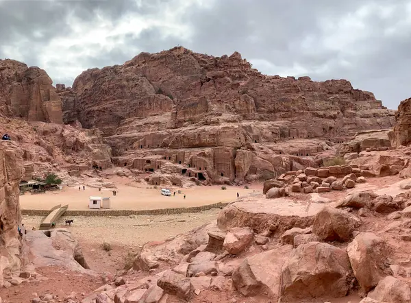 Teatro Cidade Perdida Petra — Fotografia de Stock