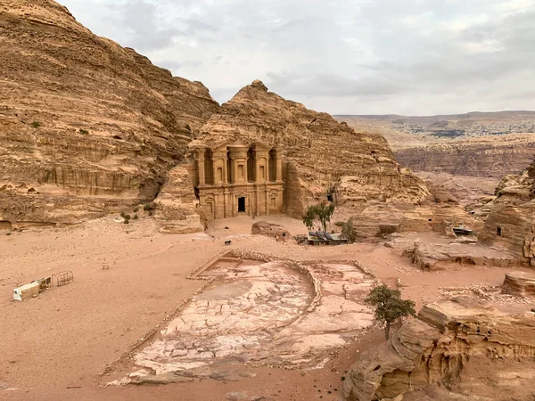 Deir Monastère Dans Ville Perdue Petra — Photo